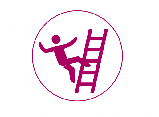 Icoon val van een ladder